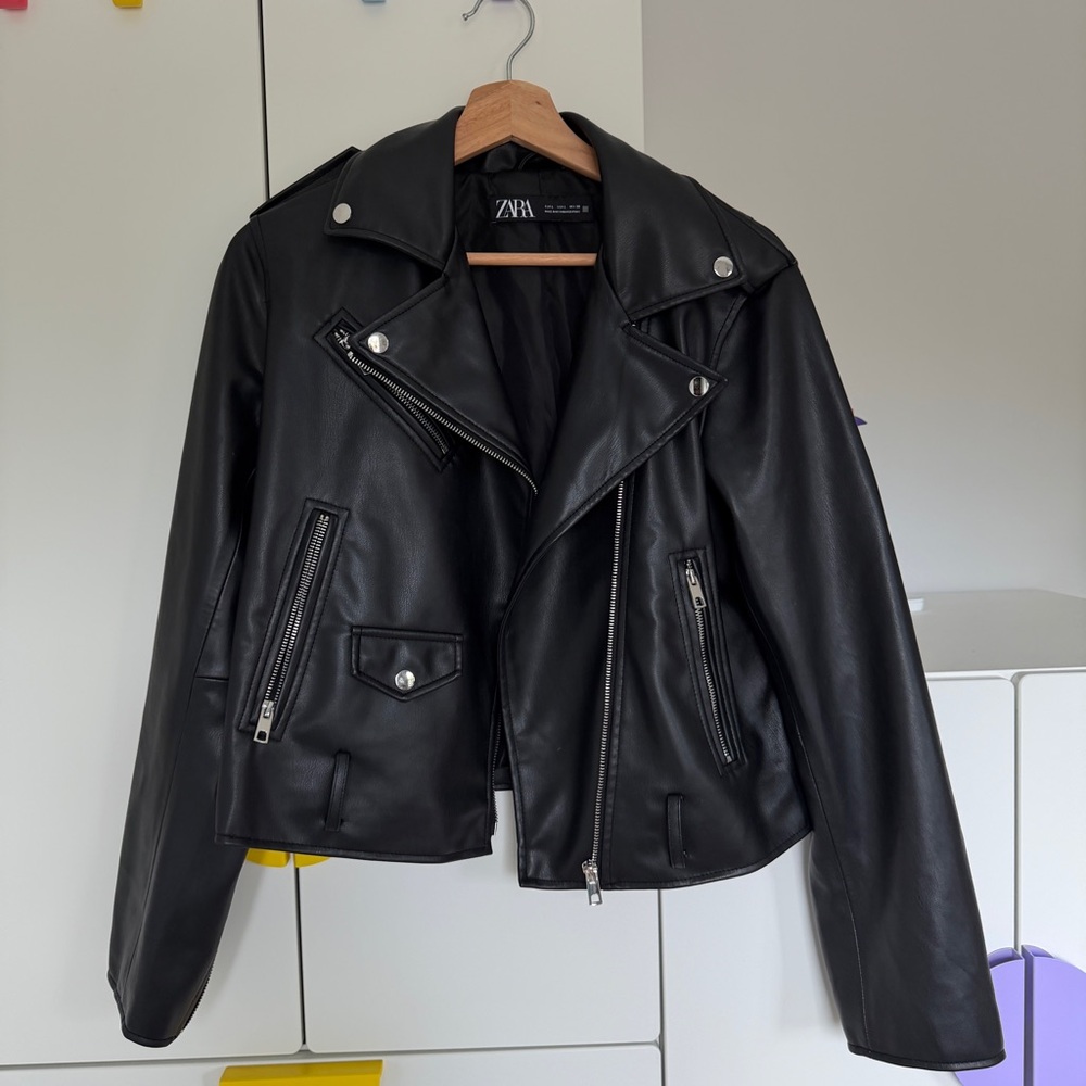 Zara Faux Leather Biker Jacket (fits like medium)